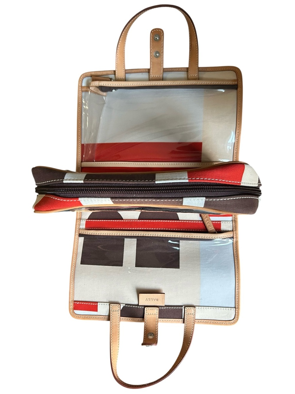 Authentic Vintage BALLY Baltista Hanging Travel Organizer Toiletry Bag PRISTINE! - Picture 6 of 12